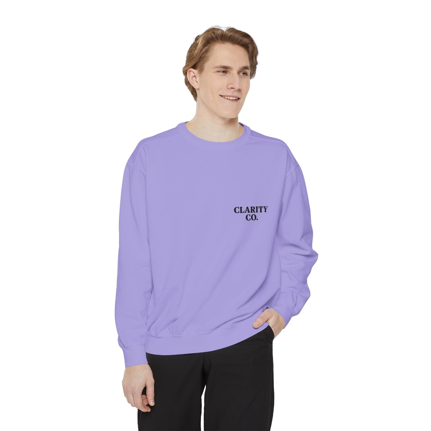 CLARITY CO Garment-Dyed Crewneck- Vintage Edition