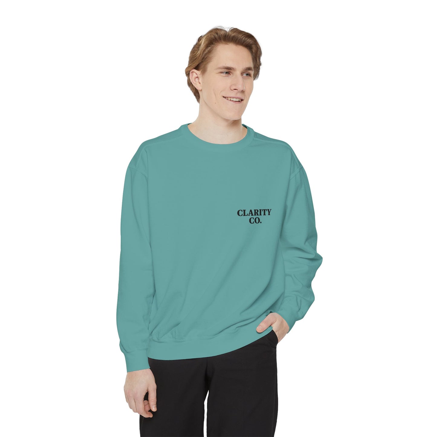 CLARITY CO Garment-Dyed Crewneck- Vintage Edition