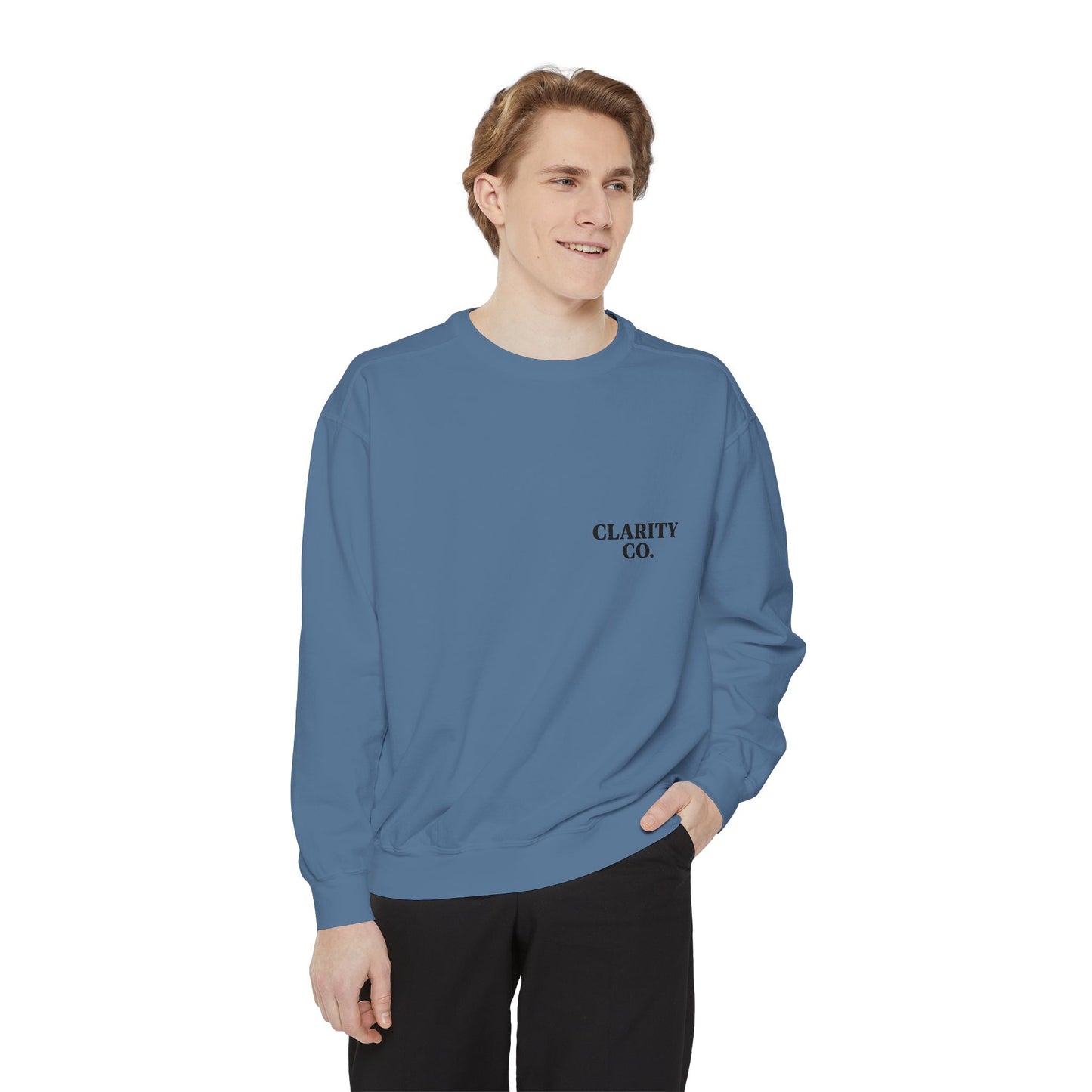 CLARITY CO Garment-Dyed Crewneck- Vintage Edition