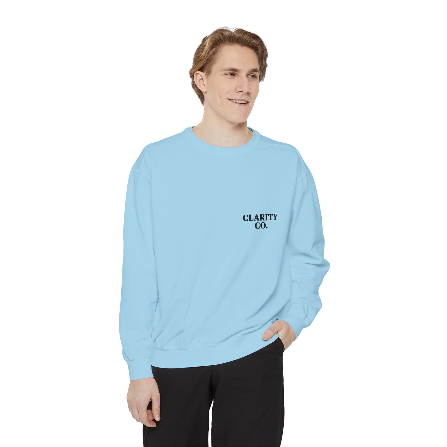 CLARITY CO Garment-Dyed Crewneck- Vintage Edition